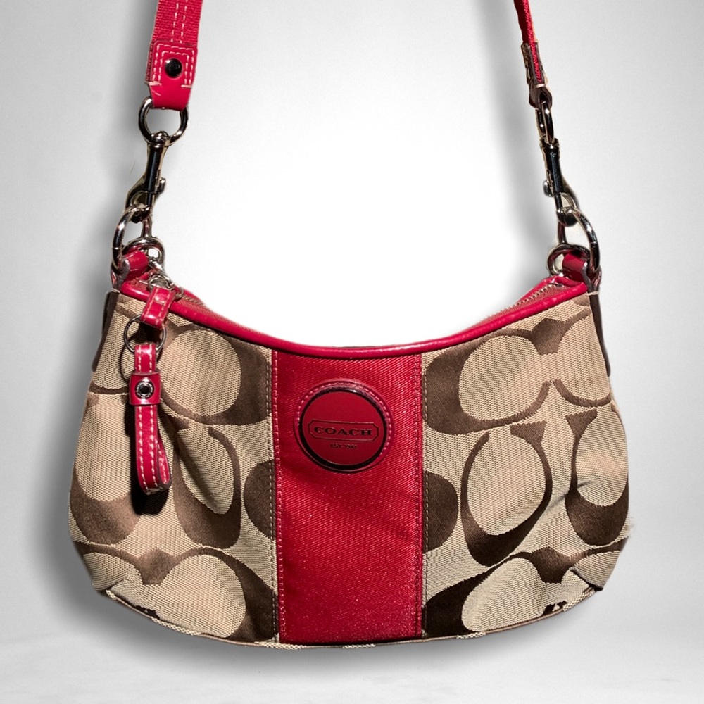 Coach Signature STRIPE DEMI Crossbody